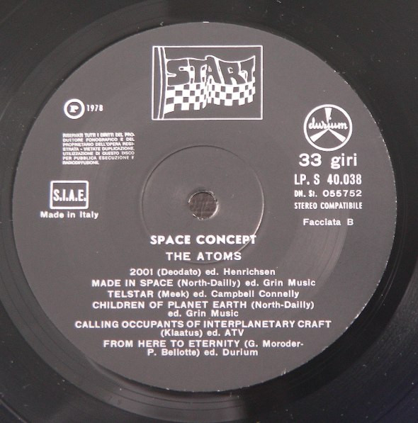 The Atoms - Space Concept | Durium Start (LP.S 40.038) - 4