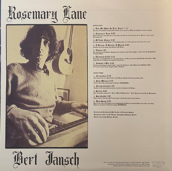 Bert Jansch - Rosemary Lane | Superior Viaduct (SV125) - 2