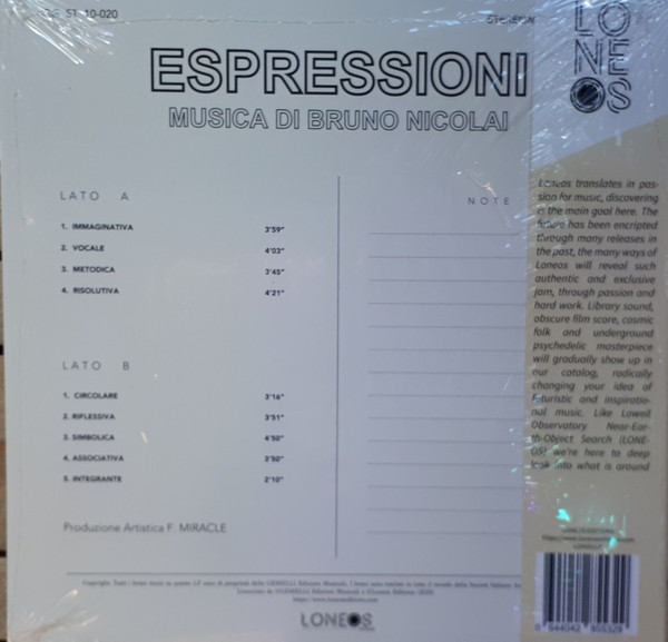 Bruno Nicolai - Espressioni | Loneos Editions (LON001LP) - 2 Bruno Nicolai - Espressioni | Loneos Editions (LON001LP) - 2