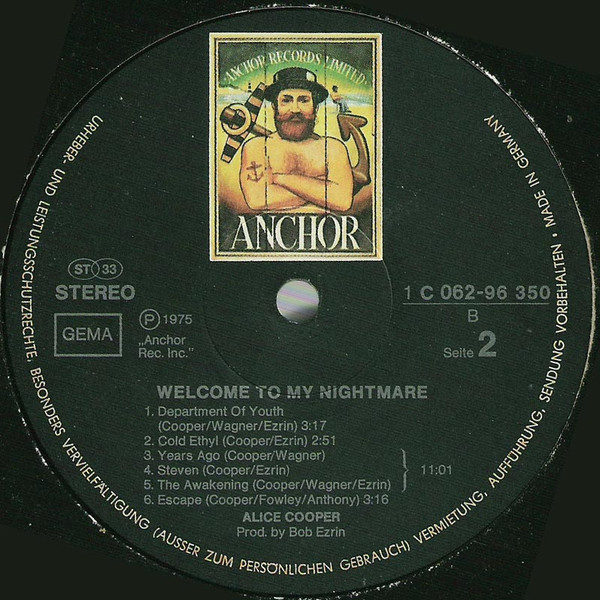 Alice Cooper - Welcome To My Nightmare | Anchor (1C 062-96 350) - 4