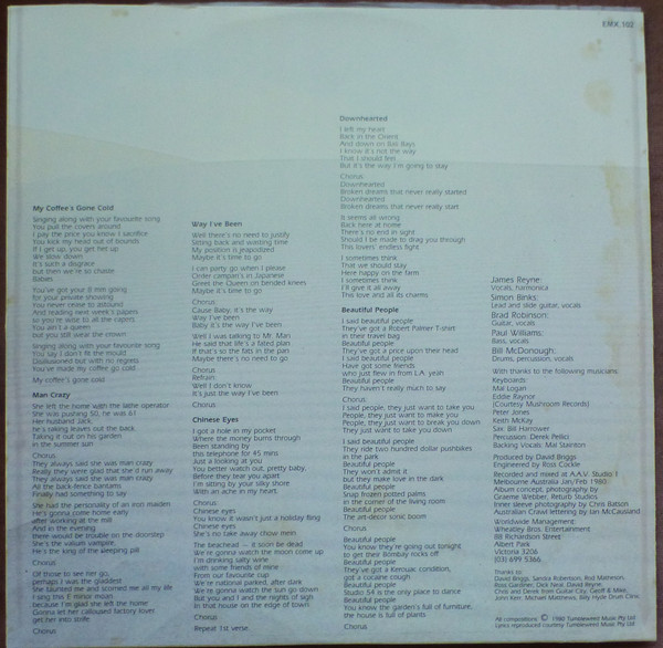 Australian Crawl - The Boys Light Up | EMI (EMX 102) - 3 Australian Crawl - The Boys Light Up | EMI (EMX 102) - 3