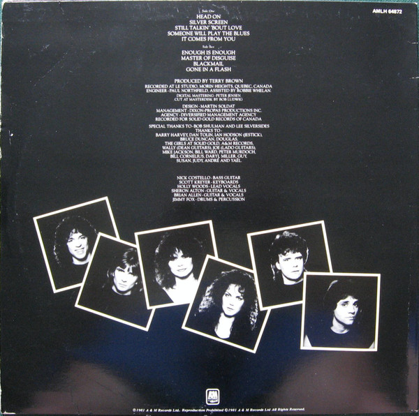 Toronto - Head On | A&M Records (AMLH 64872) - 2