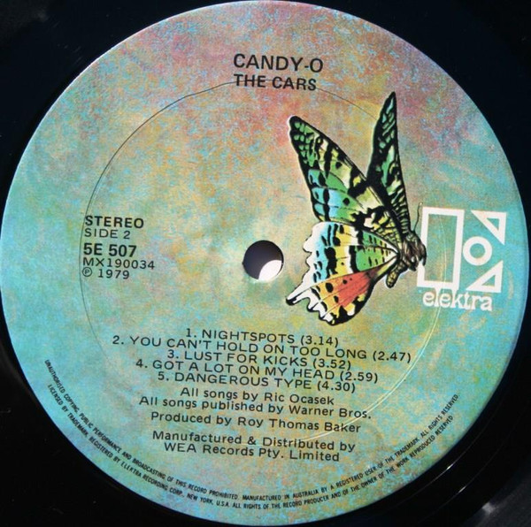 The Cars - Candy-O | Elektra (5E 507) - 4