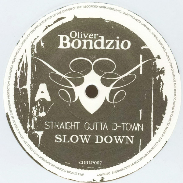 Oliver Bondzio - Straight Outta D-Town | Cocoon Recordings (CORLP007) - 3