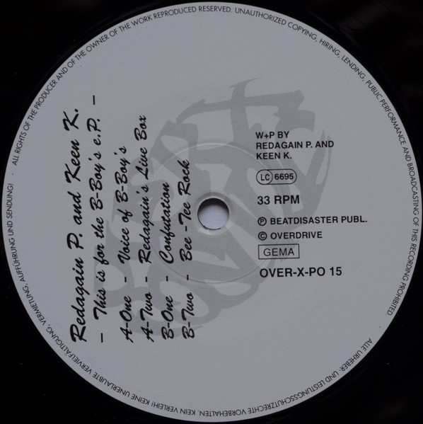 Redagain P And Keen K - This Is For The B-Boy's E.P. | Over-X-Posure (OVER-X-PO 15) - 2
