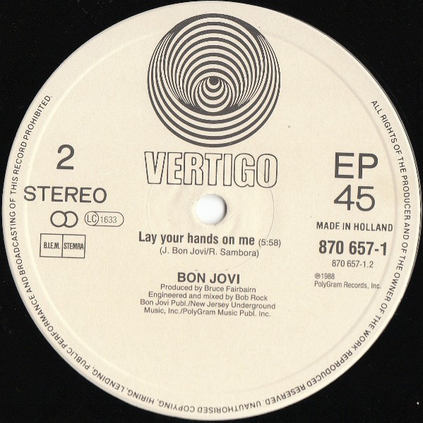 Bon Jovi - Bad Medicine | Vertigo (870 657-1) - 4