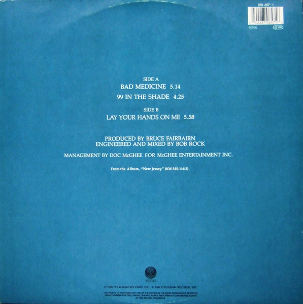 Bon Jovi - Bad Medicine | Vertigo (870 657-1) - 2