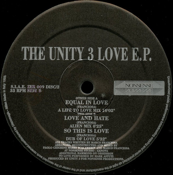 Unity 3 - The Love E.P. | Zener (ZER 009) - 4 Unity 3 - The Love E.P. | Zener (ZER 009) - 4
