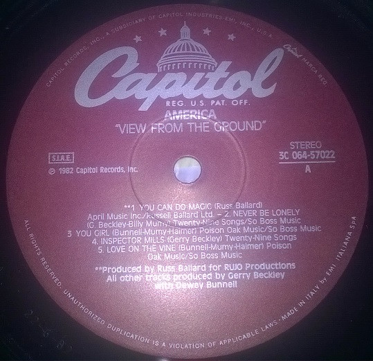 America - View From The Ground | Capitol Records (3C 064-57022) - 4