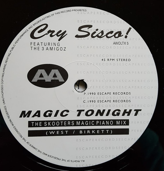Cry Sisco! - Hipstatic / Magic Tonight | Escape Records (AWOLTX 5) - 2