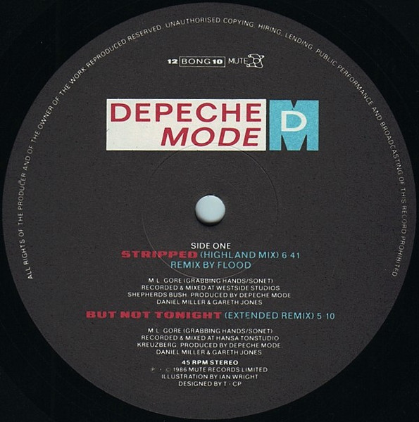 Depeche Mode - Stripped (Highland Mix) | Mute (12 BONG 10) - 3 Depeche Mode - Stripped (Highland Mix) | Mute (12 BONG 10) - 3