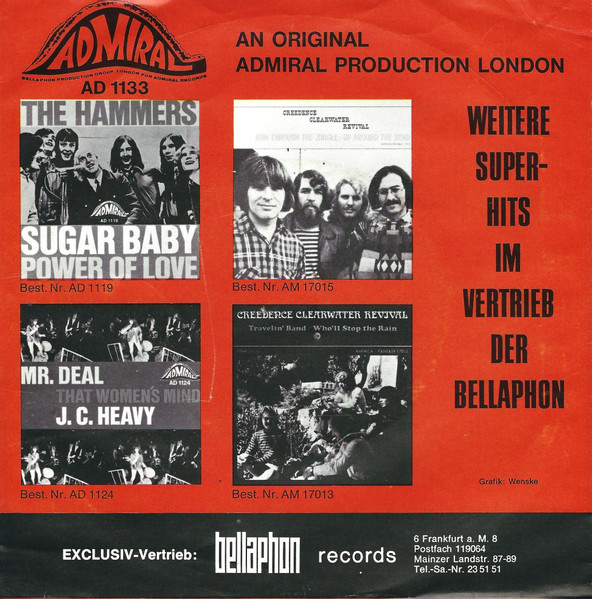 Jeronimo - Never Goin' Back / The Key | Admiral Records (AD 1133) - 2
