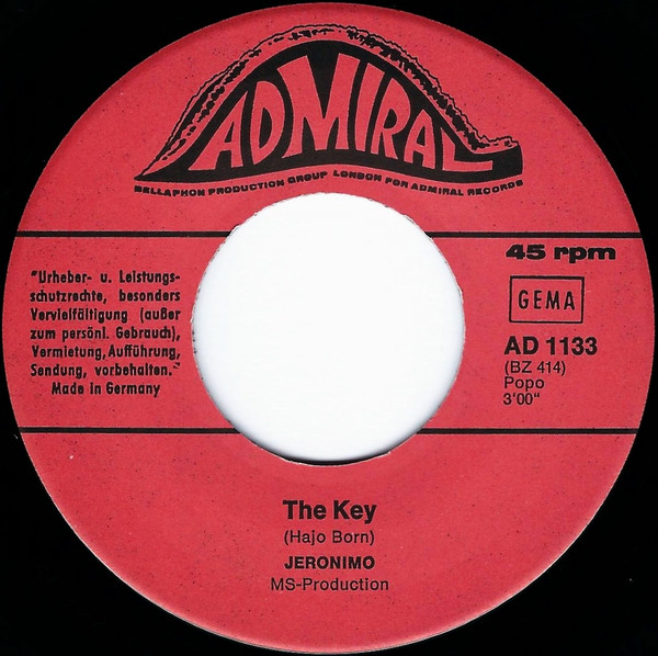Jeronimo - Never Goin' Back / The Key | Admiral Records (AD 1133) - 4