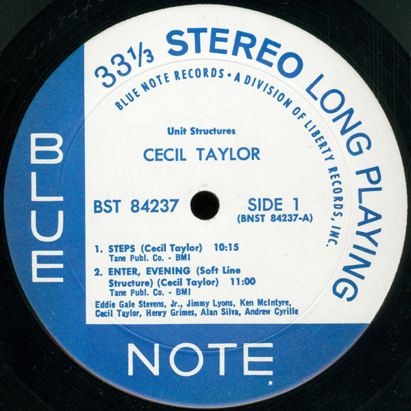 Cecil Taylor - Unit Structures | Blue Note (BST 84237) - 3