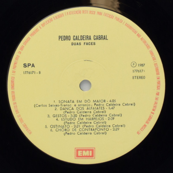 Pedro Caldeira Cabral - Duas Faces | EMI (1776171) - 4