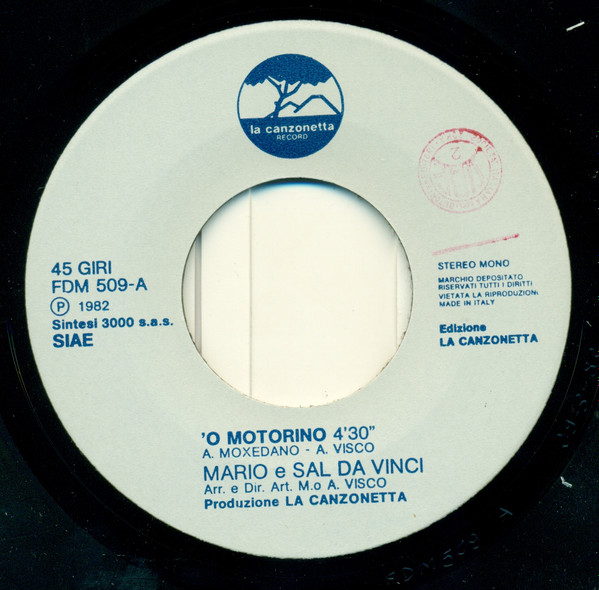 Mario E Sal Da Vinci - 'O Motorino | La Canzonetta (FDM 309) - 3