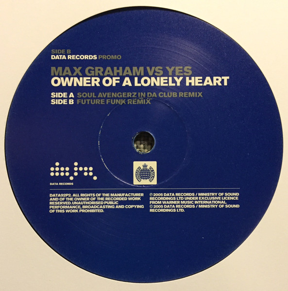 Max Graham Vs Yes - Owner Of A Lonely Heart | Data Records (DATA92P2) - 4