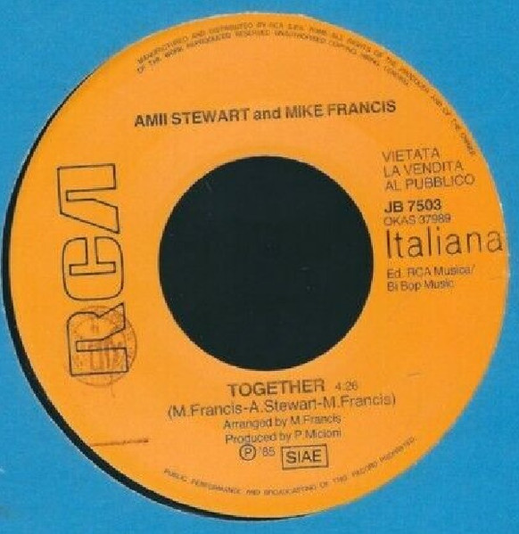 Ron / Amii Stewart And Mike Francis - Parliamo Un Po' Di Te / Together | RCA Italiana (JB 7503) - 2