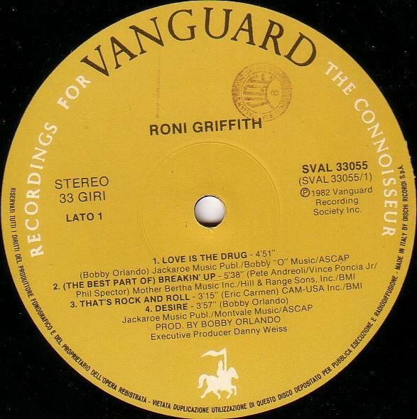 Roni Griffith - Roni Griffith | Vanguard (SVAL 33055) - 2