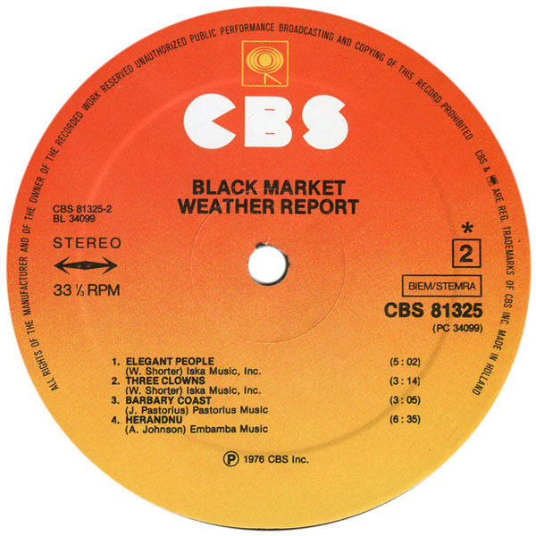 Weather Report - Black Market | CBS (CBS 81325) - 4