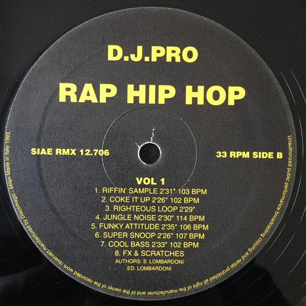 Various - D.J. Pro Vol. 1 - Rap Hip Hop | Remix Records (RMX 12.706) - 4 Various - D.J. Pro Vol. 1 - Rap Hip Hop | Remix Records (RMX 12.706) - 4