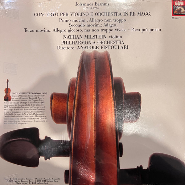 Nathan Milstein , Johannes Brahms - Concerto Per Violino E Orchestra | La Voce Del Padrone (53 1800191) - 2