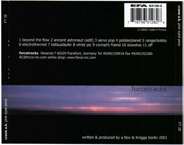 Crane A.K. - Pink Eyed Pony | Force Tracks (FT 28) - 2