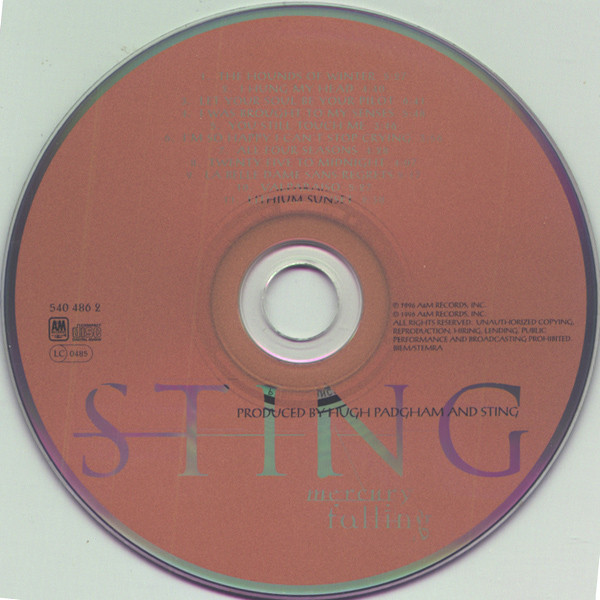 Sting - Mercury Falling | A&M Records (540 486 2) - 3