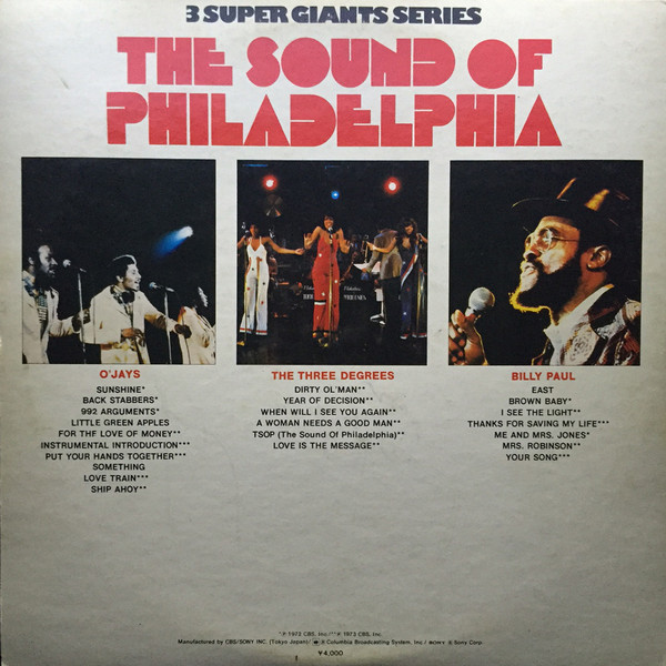 The O'Jays / Billy Paul / The Three Degrees - The Sound Of Philadelphia | Philadelphia International Records (ECPJ-15-16-PH) - 4