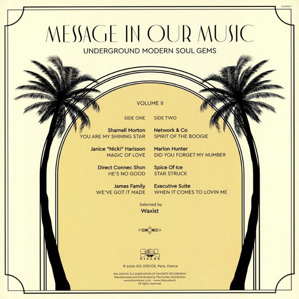 Various - Message In Our Music Volume II | SOL Discos (SOL1005LP) - 2 Various - Message In Our Music Volume II | SOL Discos (SOL1005LP) - 2