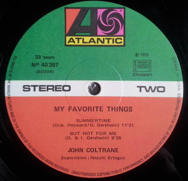 John Coltrane - My Favorite Things | Atlantic (40 287) - 4