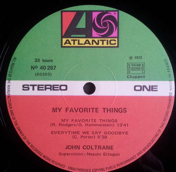 John Coltrane - My Favorite Things | Atlantic (40 287) - 3