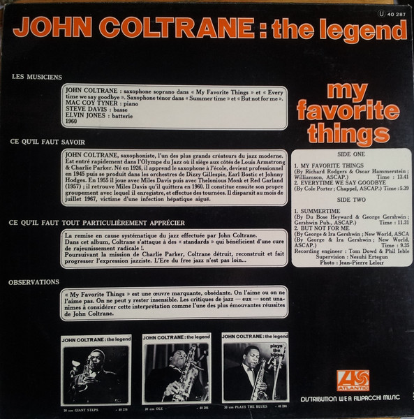 John Coltrane - My Favorite Things | Atlantic (40 287) - 2