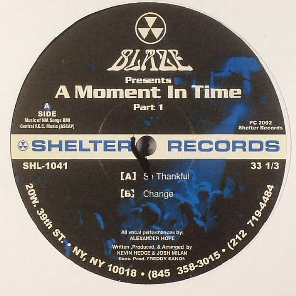Blaze - A Moment In Time (Part 1) | Shelter Records (SHL-1041) - main