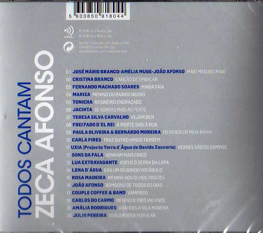 Various - Todos Cantam Zeca Afonso | Farol (FAR81804) - 2