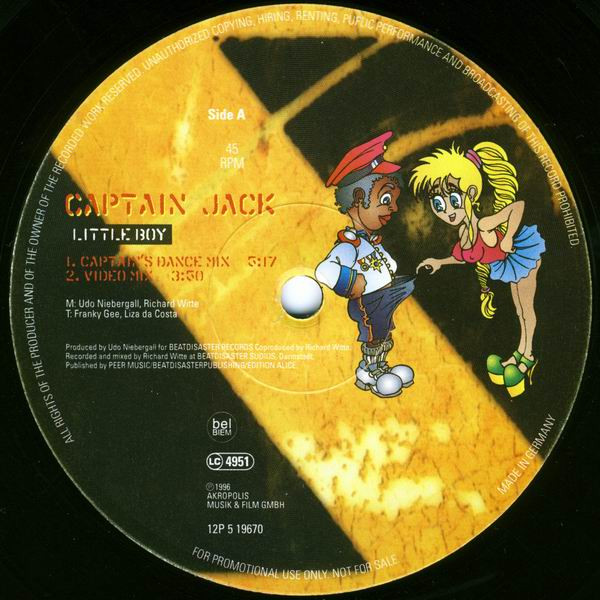 Captain Jack - Little Boy | CDL - Cologne Dance Label (12P 5 19670) - 3