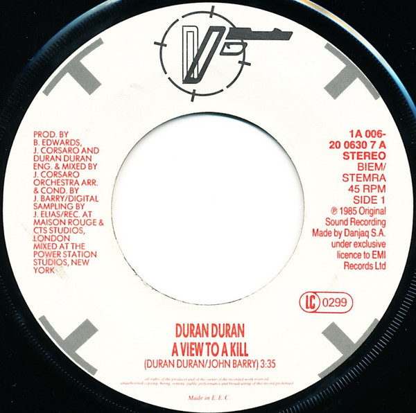 Duran Duran - A View To A Kill | Parlophone (1A 006 2006307) - 3 Duran Duran - A View To A Kill | Parlophone (1A 006 2006307) - 3