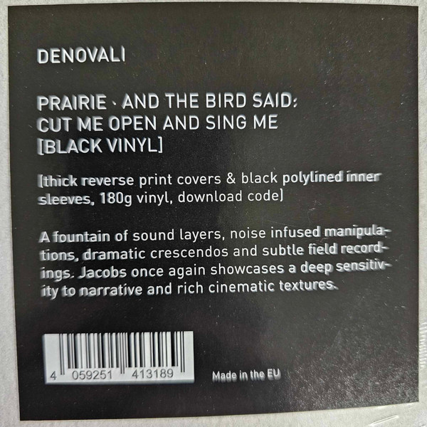 Prairie - And the Bird Said: Cut Me Open and Sing Me | Denovali Records (DEN337) - 2