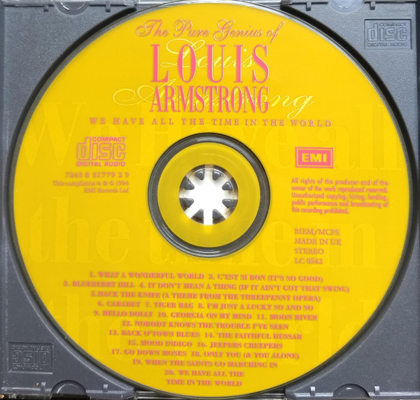 Louis Armstrong - The Pure Genius Of Louis Armstrong: We Have All The Time In The World | EMI (7243 8 31779 2 9) - 3
