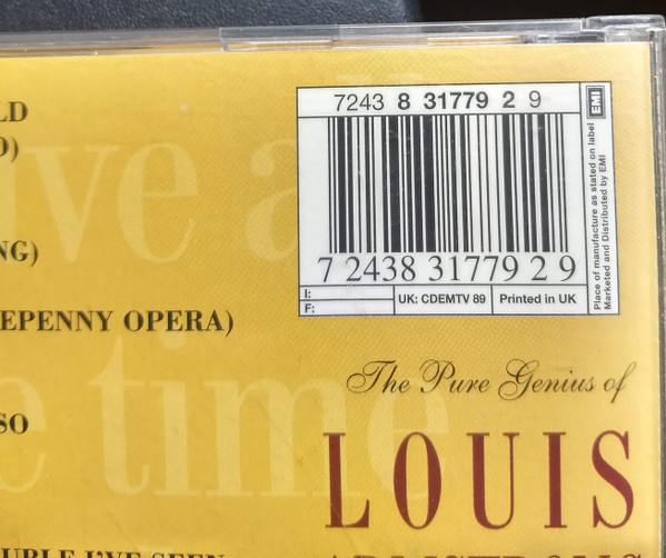 Louis Armstrong - The Pure Genius Of Louis Armstrong: We Have All The Time In The World | EMI (7243 8 31779 2 9) - 2
