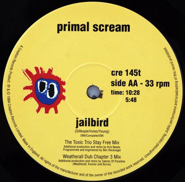 Primal Scream - Jailbird | Creation Records (cre 145t) - 4