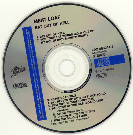 Meat Loaf - Bat Out Of Hell | Epic (EPC 463044 2) - 3