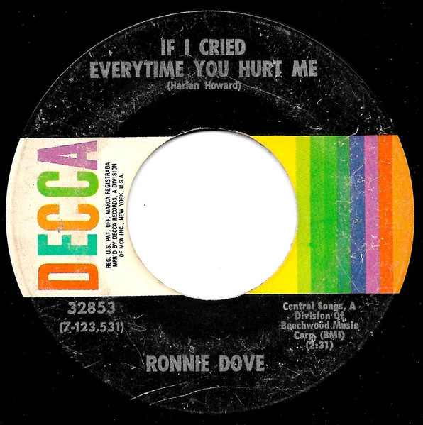 Ronnie Dove - If I Cried Everytime You Hurt Me | Decca (32853) - main Ronnie Dove - If I Cried Everytime You Hurt Me | Decca (32853) - main