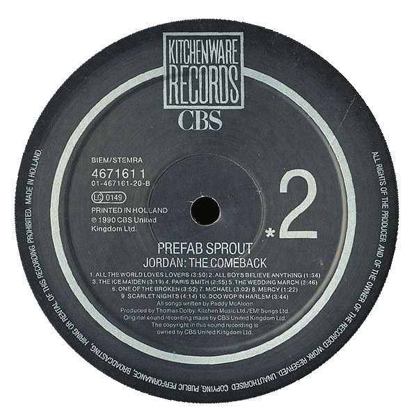 Prefab Sprout - Jordan: The Comeback | CBS (467161 1) - 4 Prefab Sprout - Jordan: The Comeback | CBS (467161 1) - 4