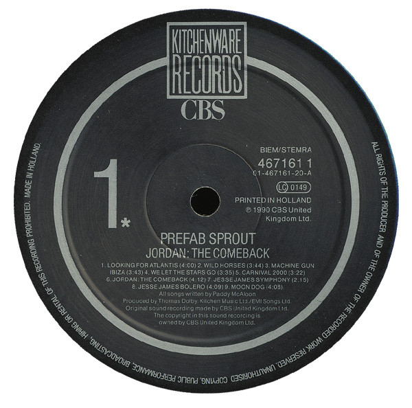 Prefab Sprout - Jordan: The Comeback | CBS (467161 1) - 3 Prefab Sprout - Jordan: The Comeback | CBS (467161 1) - 3