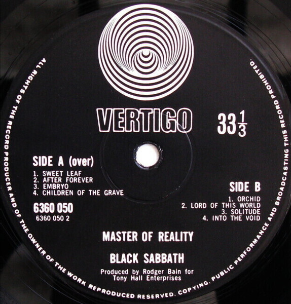 Black Sabbath - Master Of Reality | Vertigo (6360 050) - 4 Black Sabbath - Master Of Reality | Vertigo (6360 050) - 4
