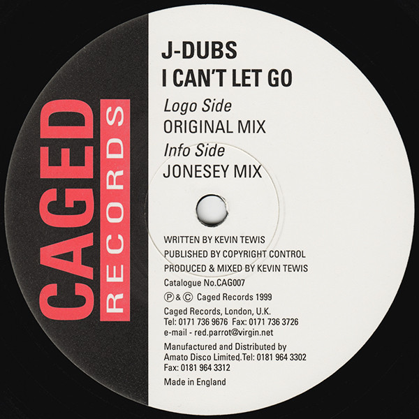 J-Dubs - I Can't Let Go | Caged Records (CAG007) - main J-Dubs - I Can't Let Go | Caged Records (CAG007) - main