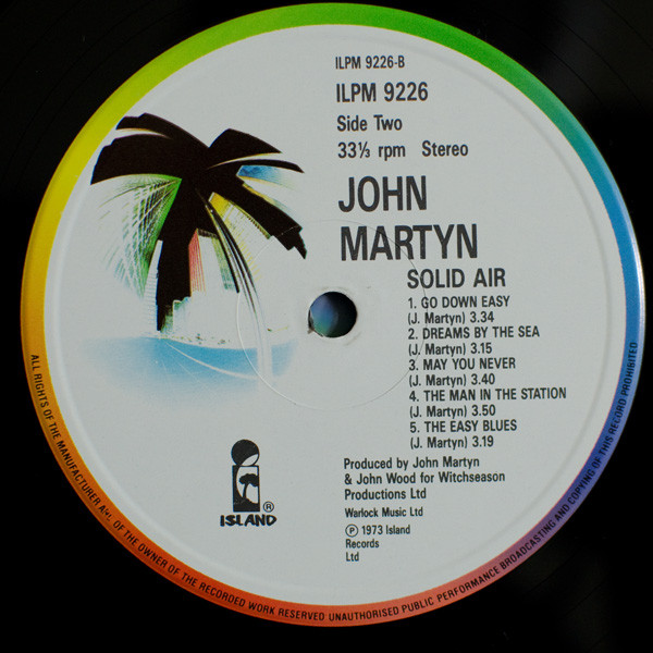 John Martyn - Solid Air | Island Records (ILPM 9226) - 4