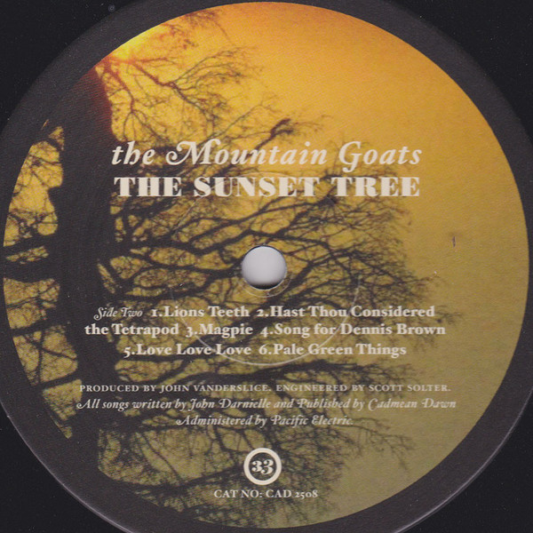 The Mountain Goats - The Sunset Tree | 4AD (CAD 2508) - 4 The Mountain Goats - The Sunset Tree | 4AD (CAD 2508) - 4