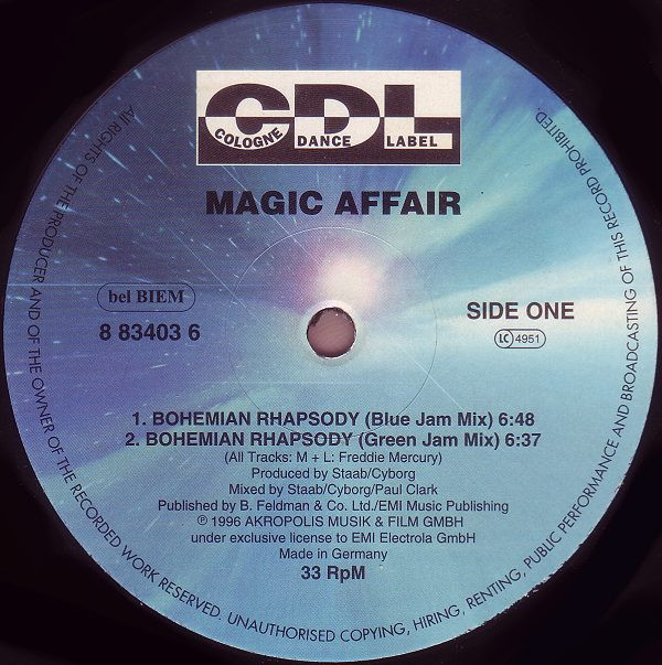 Magic Affair - Bohemian Rhapsody | CDL - Cologne Dance Label (8 83403 6) - 2